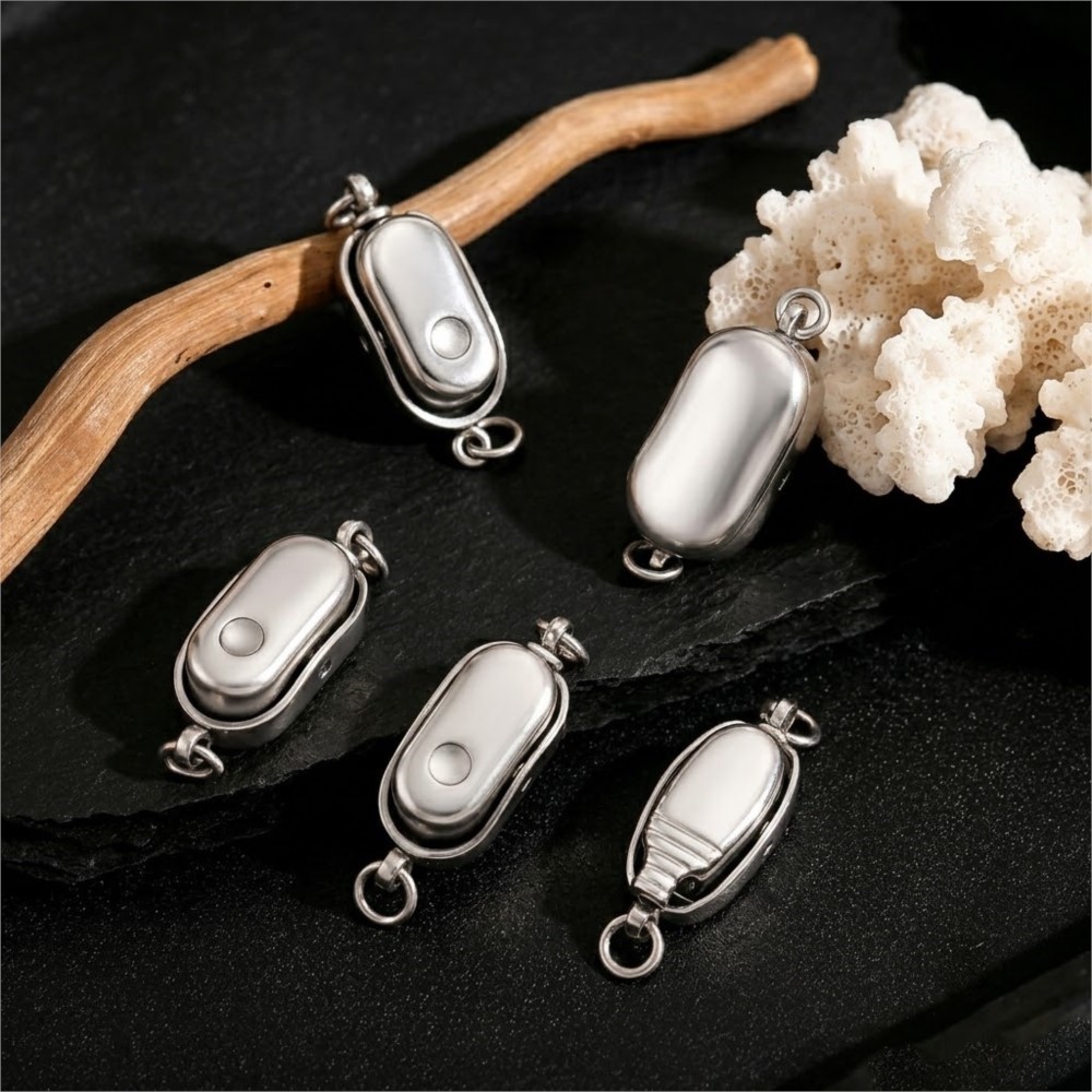 2/5Pcs Stainless Steel Peanut  - Pearl Trim Chain review and price