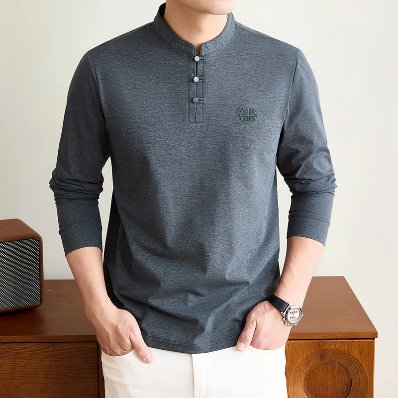 Mens Mandarin Collar Long Slee - Embellish Knit review and price