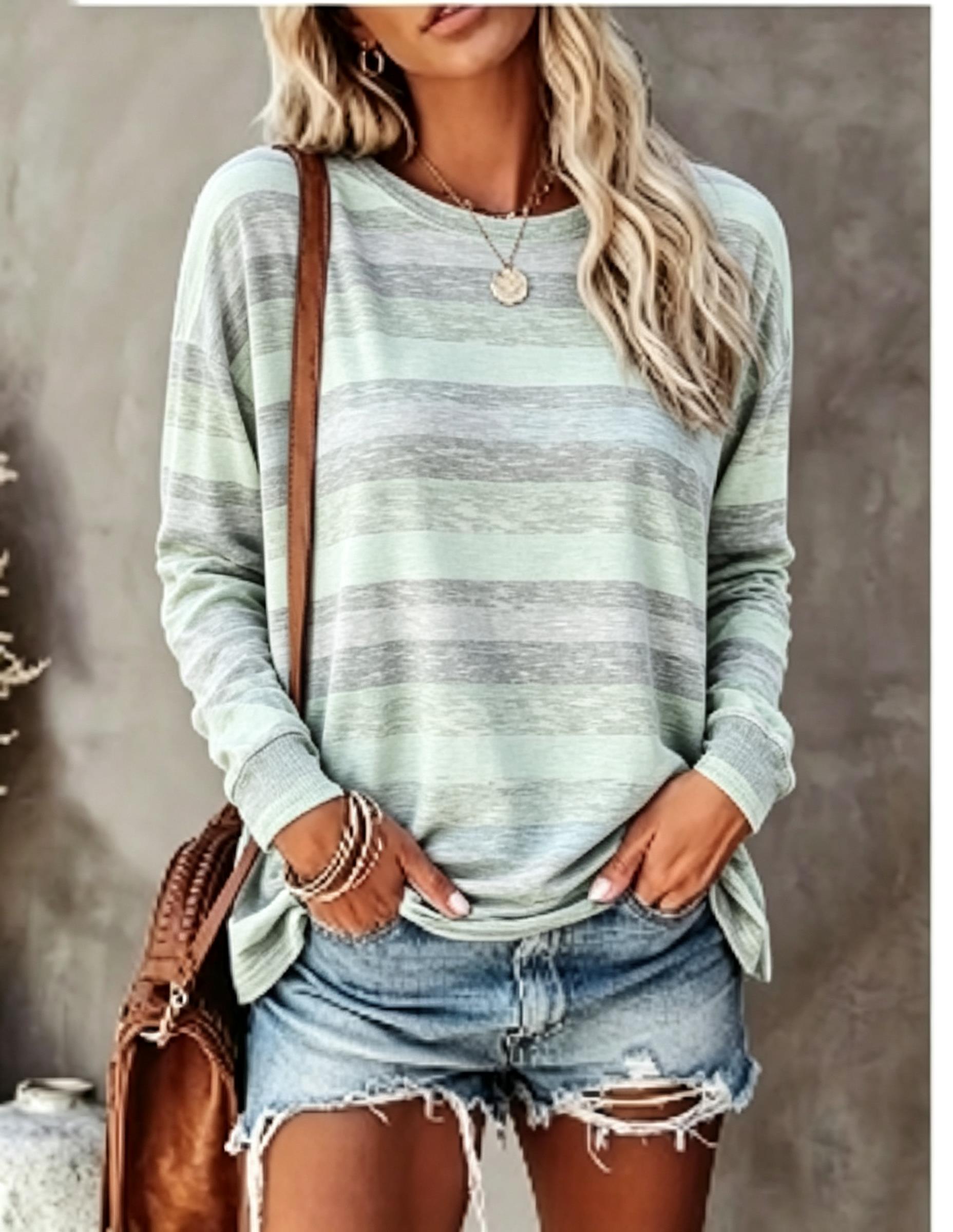 Women Long Sleeve T‑Shirt Vint - Embellish Knit review and price